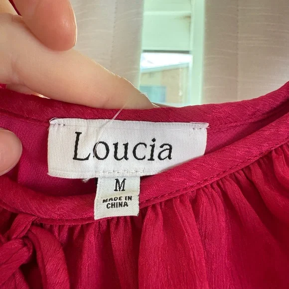 Loucia Pink Ruffle Midi Dress | Romantic Date Night, Cocktail Holiday NWT Size M - Picture 12 of 12